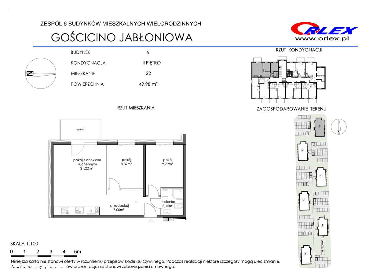 Mieszkanie na sprzedaż, 3 pokoje, 50 m², Gościcino