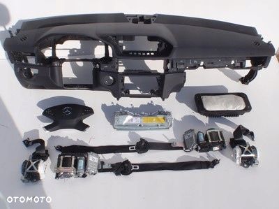 MERCEDES E W212 DESKA KONSOLA KOKPIT PULPIT PÓŁKA PARAPET PODUSZKI AIRBAG PASY PAS oryginał komplet - 1