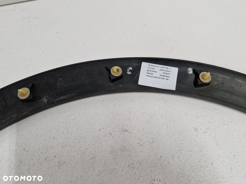 RENAULT CAPTUR I LISTWA NAKŁADKA BŁOTNIKA PRAWY PRZÓD PRAWA PRZEDNIA 638120719R - 10