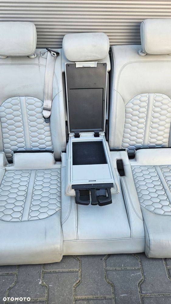 audi rs6 c7 4g s6 a6 c7 fotele kanapa skóra jasna mondsilber - 6