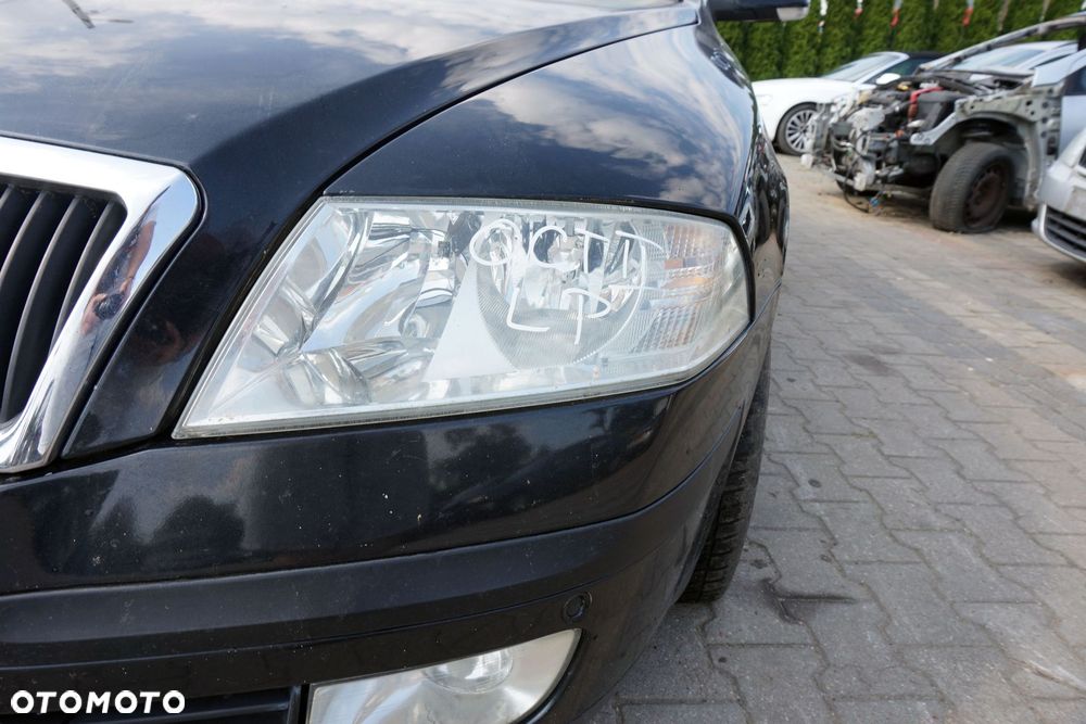 MASKA ZDERZAK BŁOTNIKI LAMPY OCTAVIA II 1Z3 9910  SKODA 2004-2008 CZARNY PRZÓD KOMPLETNY - 21