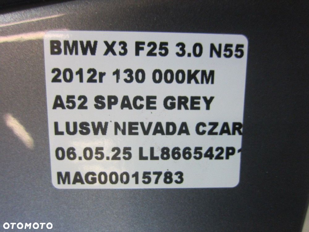 BMW X3 F25 A52 SPACE GREY SZARE DRZWI LEWE PRZEDNIE LEWY PRZÓD SZARE - 14