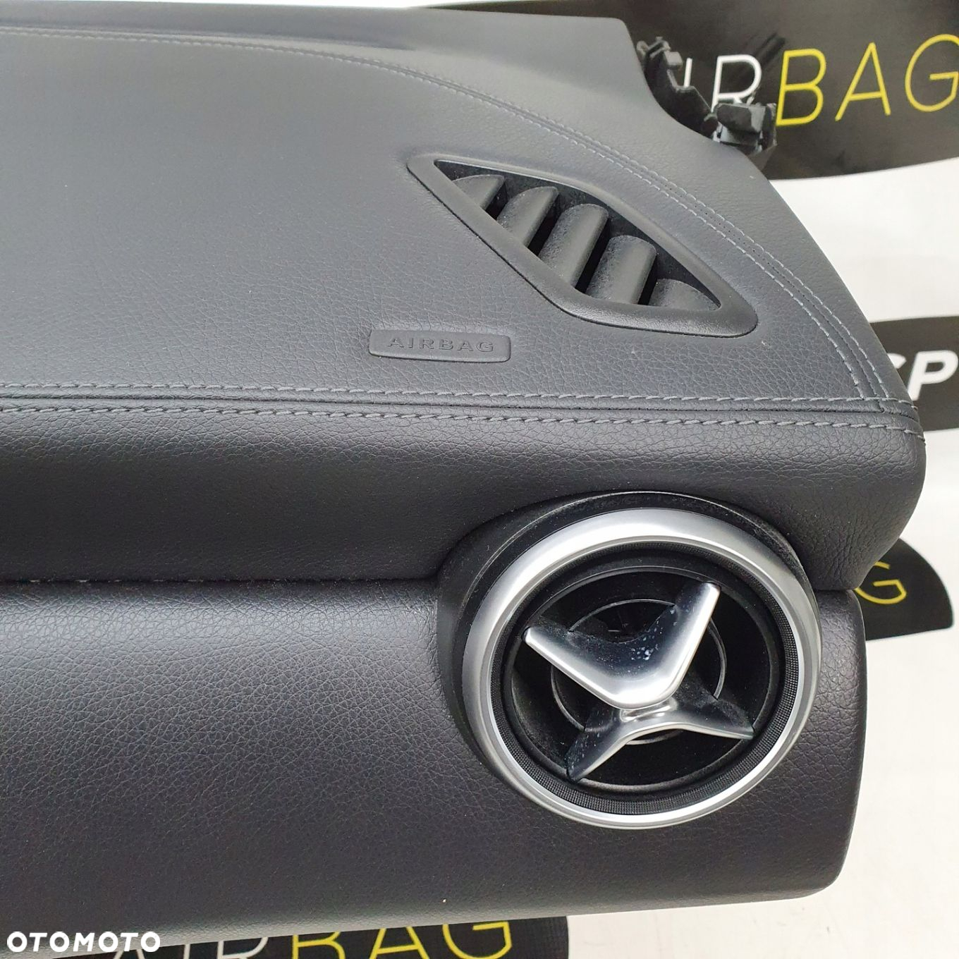 MERCEDES A KLASA W176 LIFT SKÓRZANA NITKA  DESKA ROZDZIELCZA KONSOLA KOKPIT PULPIT PODUSZKI AIRBAG AIR BAG PASY KIT SET - 6