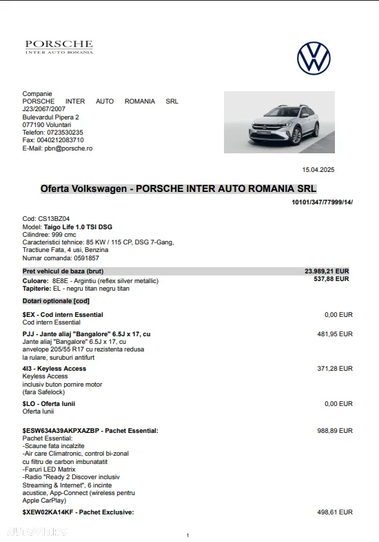 Volkswagen Taigo 1.0 TSI DSG Advanced - 9