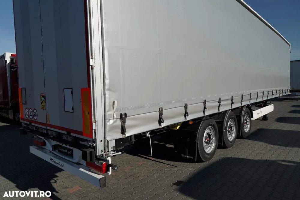 Wielton CORTINĂ STANDARD WIELTON / ACOPERIȘ LVT / SISTEM BDE - STALPINI CULISANTI / AXĂ RIDICABILĂ / PUȚIN FOLOSIT - 13