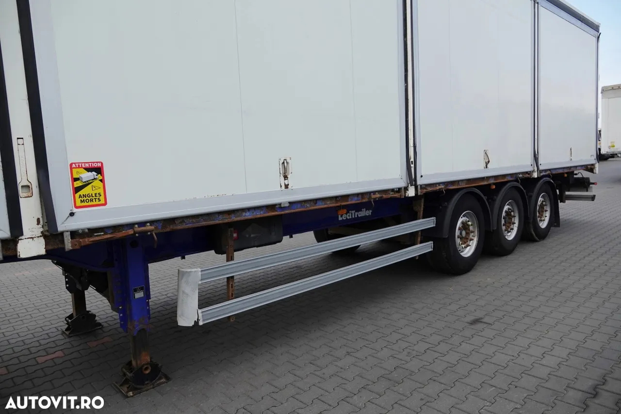 LeciTrailer CONTAINER / LADĂ / LATERALE DESCHISE / PLATĂ PUTERNICĂ PENTRU BALINĂ DE PODEA - 11