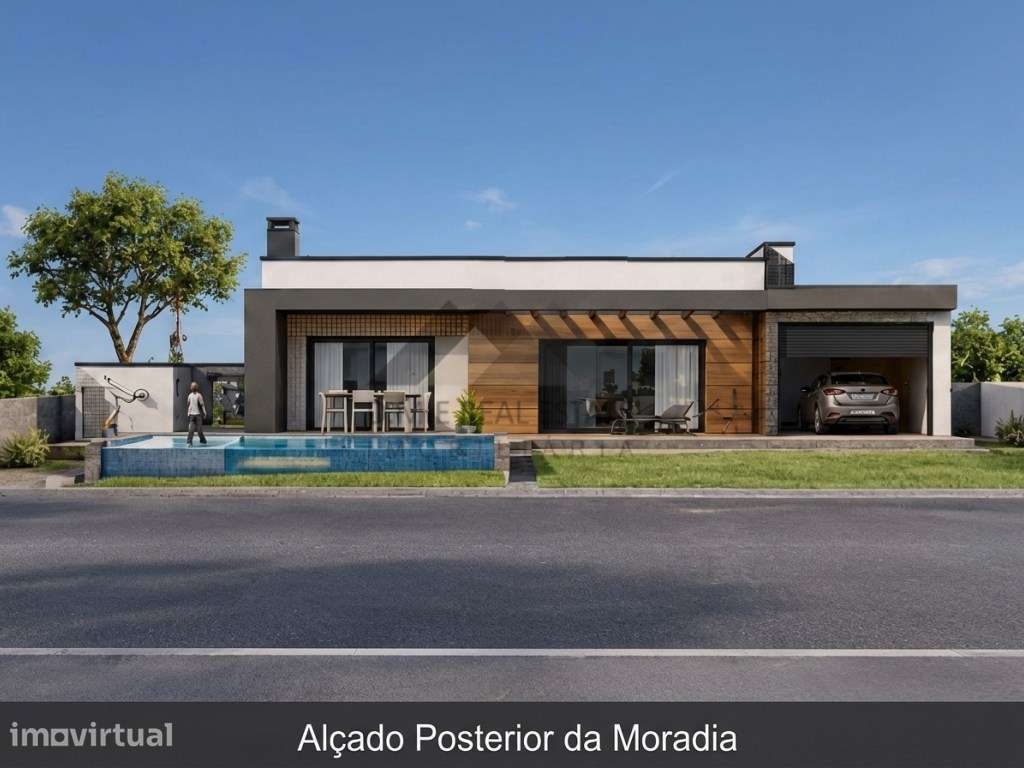 Moradia T3 Térrea Moderna com Piscina e Garagem | Em Construção - Grande imagem: 4/9