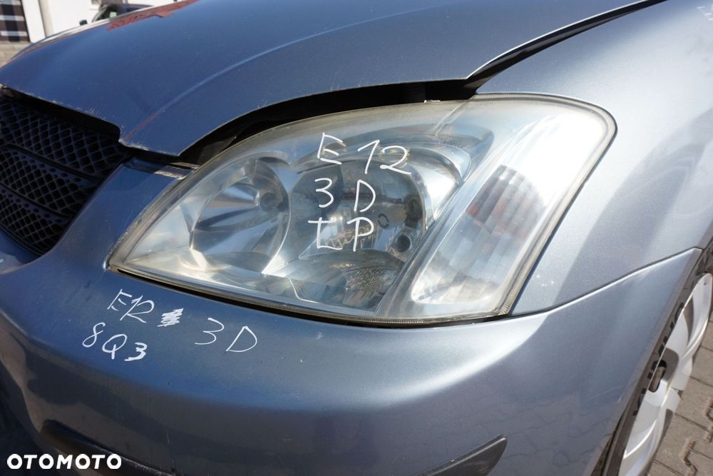 MASKA ZDERZAK BŁOTNIKI LAMPY COROLLA E12 8Q3  TOYOTA 2001-2004 SREBRNY PRZÓD KOMPLETNY - 19