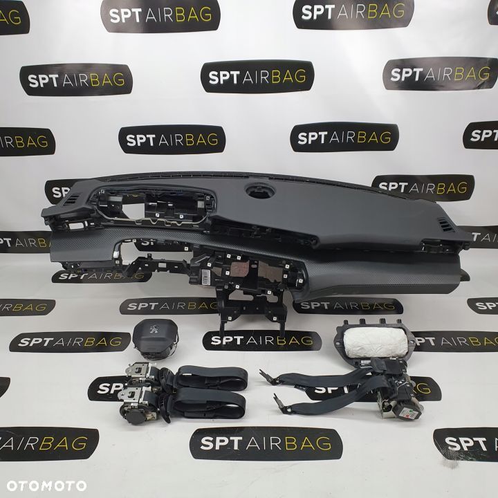 PEUGEOT 508 II DESKA ROZDZIELCZA KONSOLA KOKPIT PULPIT PODUSZKI AIRBAG AIR BAG PASY KIT SET - 1