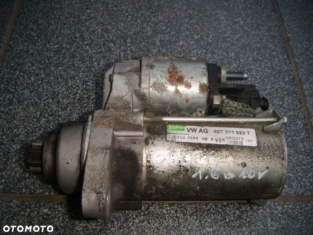 vw golf VI 10r 1.6b rozrusznik 02t911023t - 1