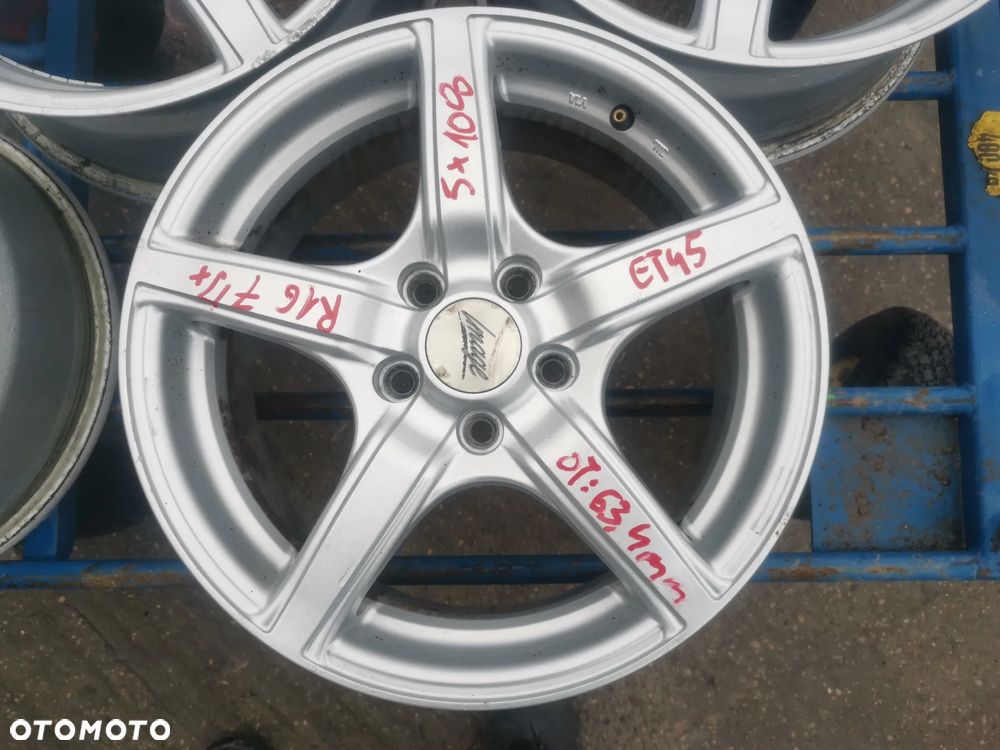 ALUFELGI FELGI ALUMINIOWE VIA VLVO PEUGEOT, FORD, CITROEN, 5X108 R16 7JX ET45 Otwór Centrujący 63,4 mm - 3