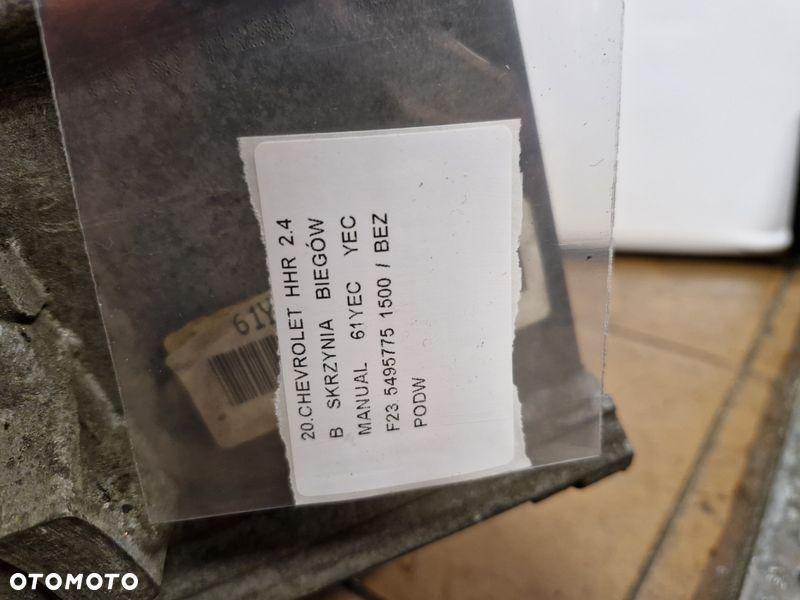 chevrolet hhr 2.4 b skrzynia biegów manual 5b 61yec yec f23 5495775 - 5