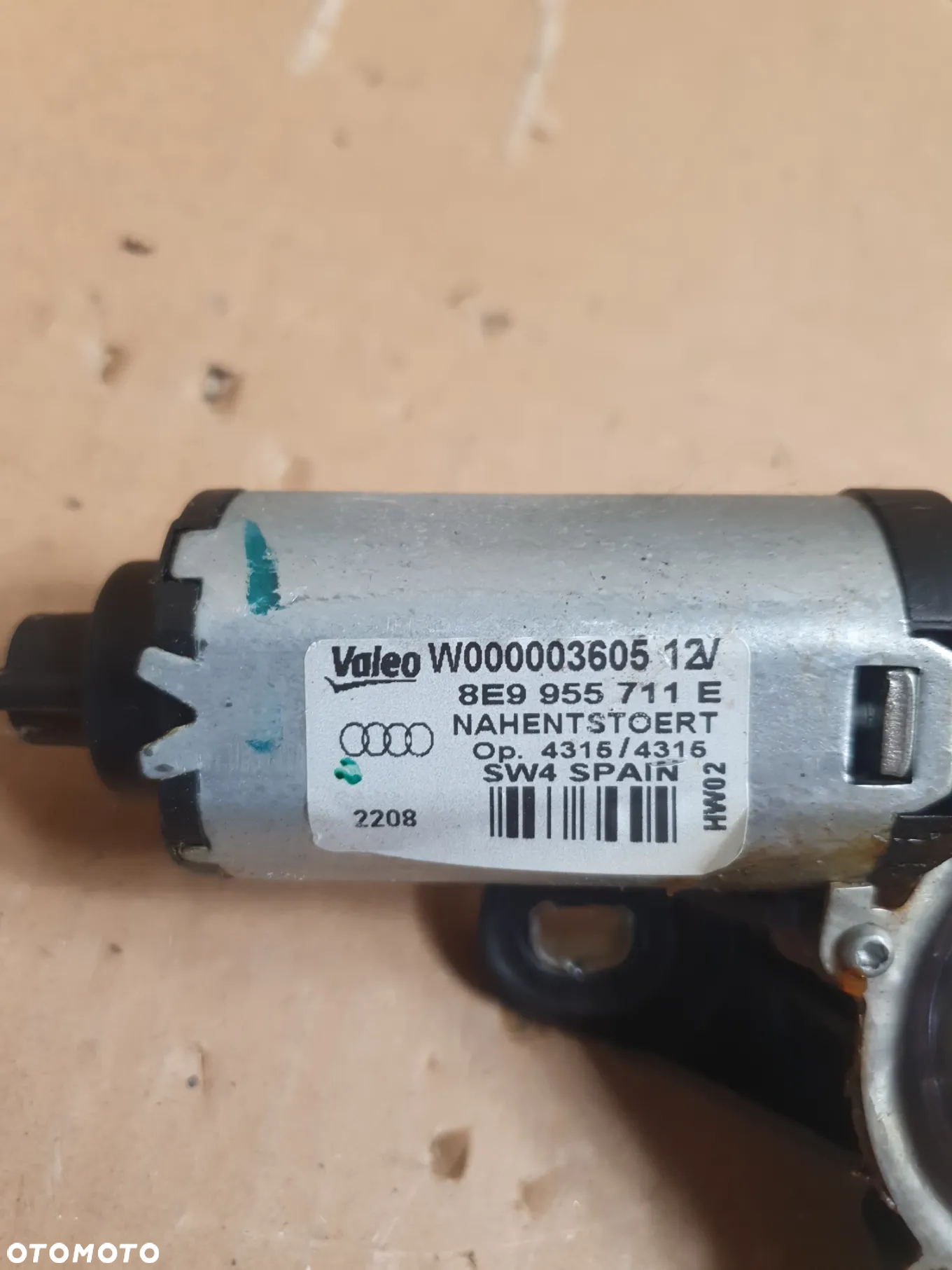 SILNIK WYCIERACZEK TYŁ AUDI A3 8P 8E9955711E - 2