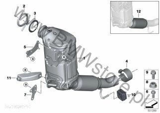 NOWY ORYGINALNY Filtr cząstek stałych DPF Katalizator BMW F40 118d 8595435 - 12
