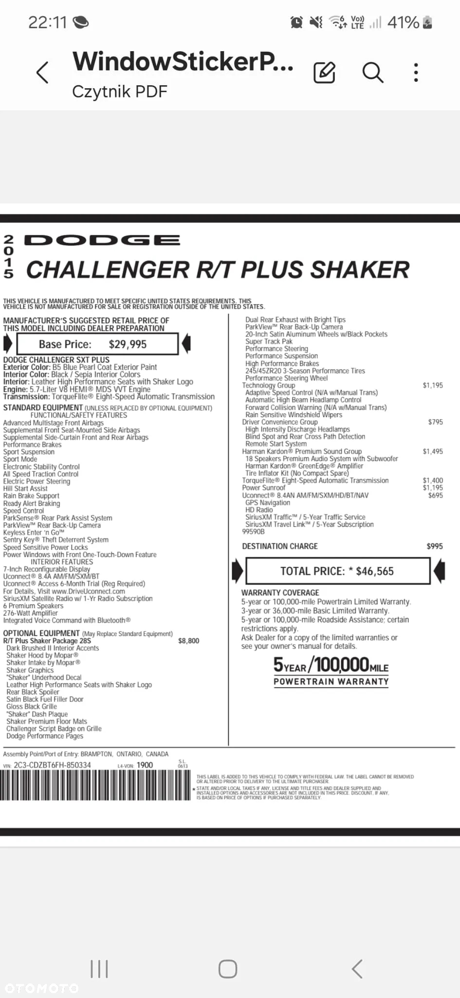 Dodge Challenger Automatik R/T Plus Shaker - 37