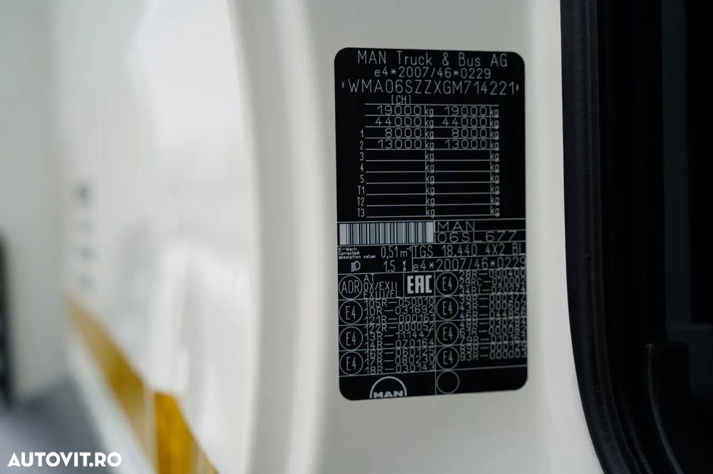 MAN TGS 18.440 / SET TANDEM / ADR COMPLET / LA OX EXI EXII FL / LATERALĂ CU DESCHIDERE / PENTRU TRANSPORT EXPLOSIVI / - 38