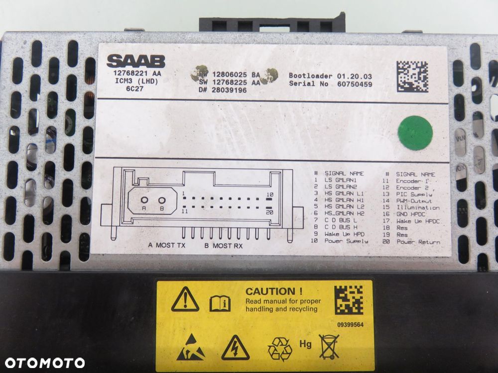 WYSWIETLACZ RADIO NAVI SAAB 9-3 II 12806025 12768225 12768221AA - 3