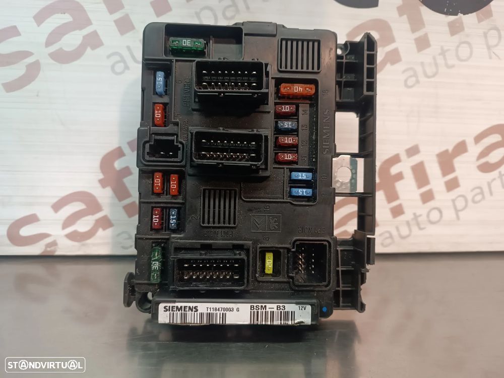 CAIXA DE FUSIVEIS BSM B3 PEUGEOT 206 / 307 / CITROEN XSARA PICASSO C2 C3 REF: T118470003G 9643498880 - 1