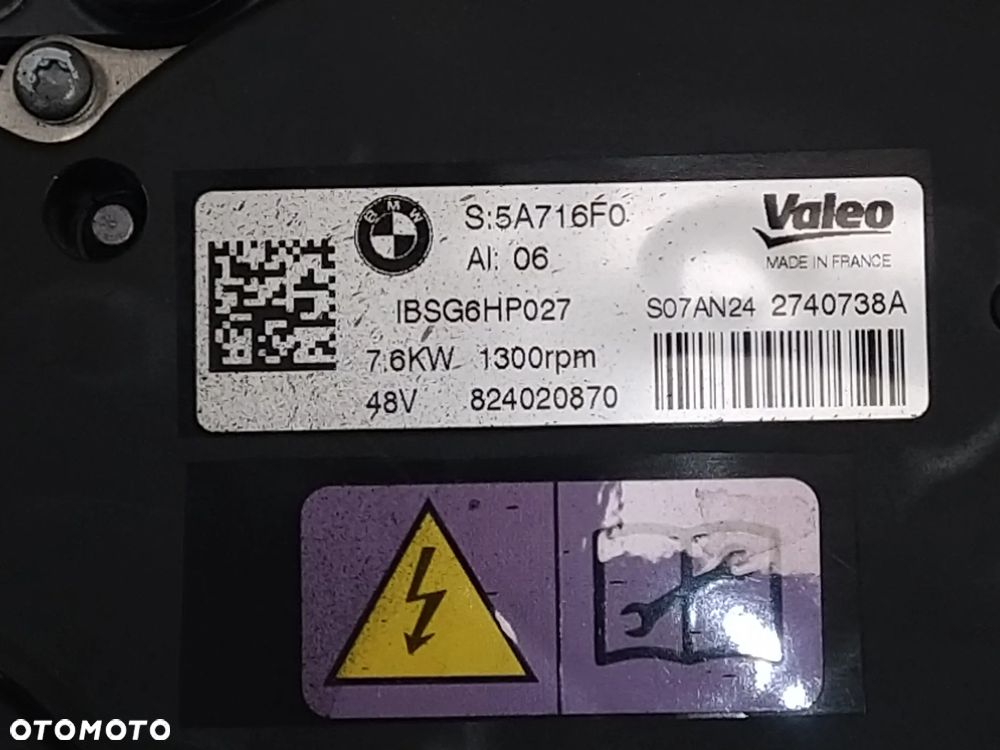 BMW SERII 3 G20/G21 4 G22/G23/G26 5 G60/G61 X3 G45 X6 G06 ALTERNATOR NOWY ORYGINAŁ - 11