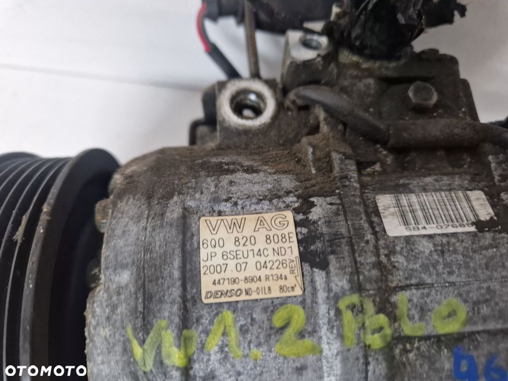 VW 1.2 POLO 6Q0820808E SPRĘŻARKA KOMPRESOR KLIMATYZACJI ORYGINALNY - 5
