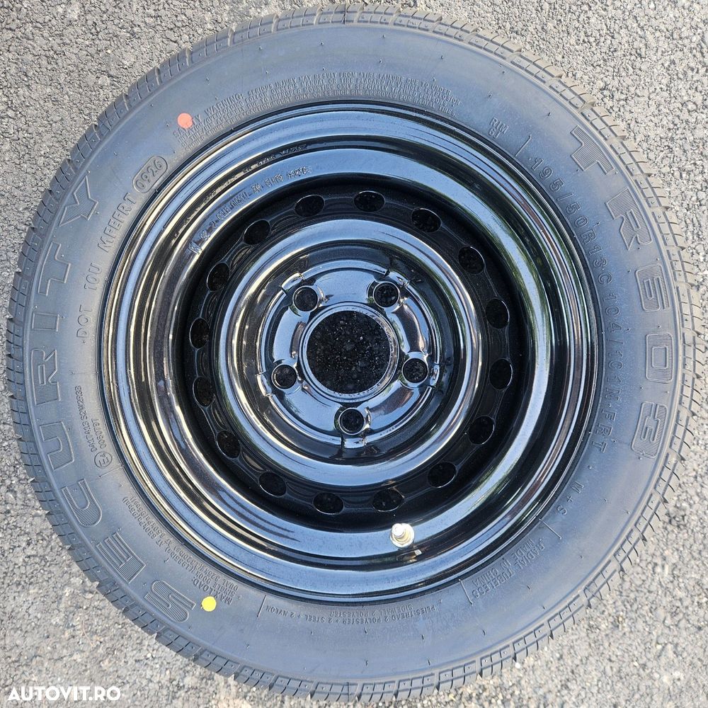 195/50 R13C Roata completa SECURITY 6Jx13 5x112 ET30 Valva metalica - 2