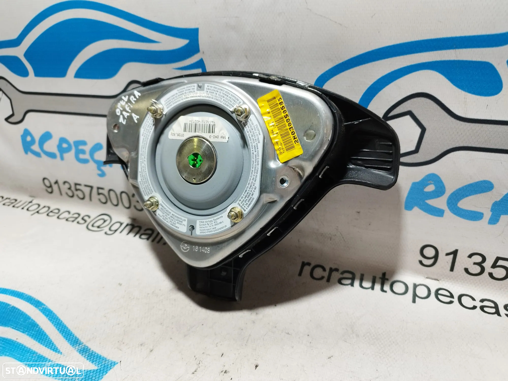AIRBAG VOLANTE GUIADOR OPEL AGILA A H00 ASTRA G T98 CORSA B S93 COMBO B TIGRA A S93 ZAFIRA A T98 90437772 1615389901 2N030850585 - 2