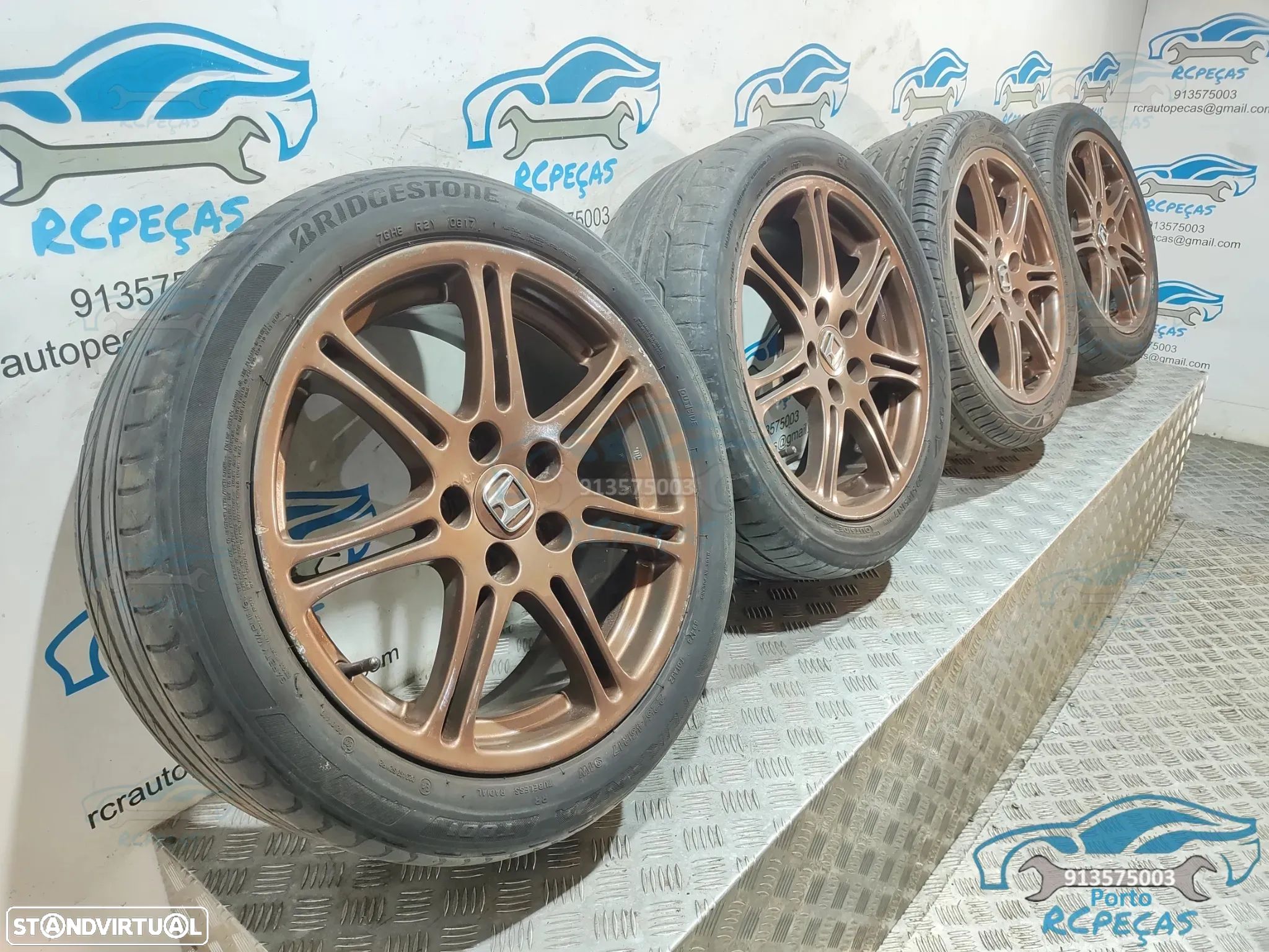 Conjunto Jantes 17" Honda Civic 7 EP3 Type R - 7J | ET45 | 5x114,3 - Originais | Jante | 42700-S5T-770A | S5T-770A | 225 45 17 | 5 x 114.3 | 17 Polegadas - 1