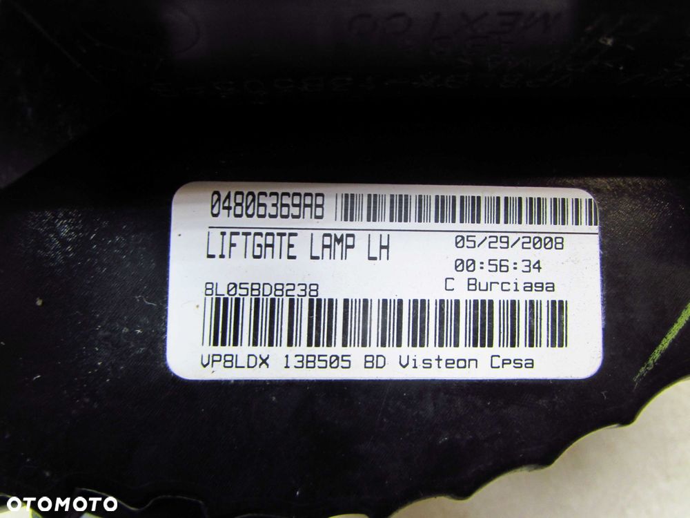 DODGE JOURNEY FREEMONT 08-10 LAMPA TYL LEWA 04806369AB - 7
