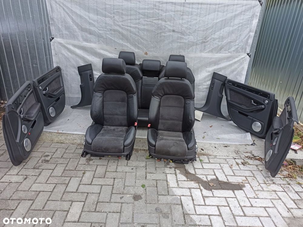 AUDI A8 S8 D3 FOTELE KOMPLET SPORT ALCANTARA ELEKTR GRZANE BOCZKI BO - 1