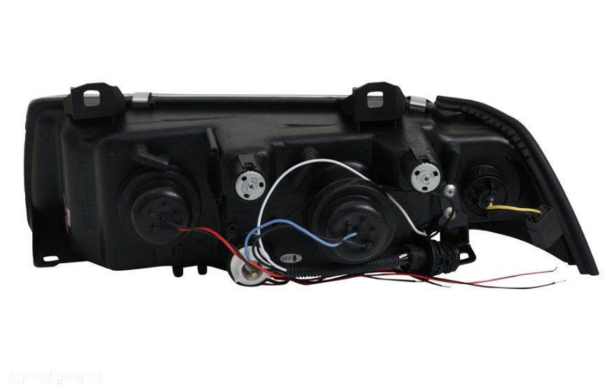 BMW E36 SEDAN LAMPY SOCZEWKOWE ANGEL EYES BLACK - 3