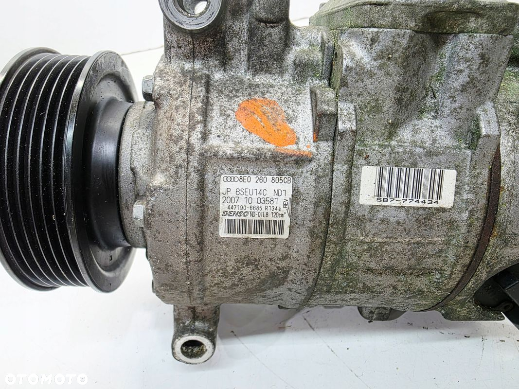 SPRĘŻARKA KOMPRESOR KLIMATYZACJI AUDI A4 B7 2.0 ALT 8E0260805CB - 5