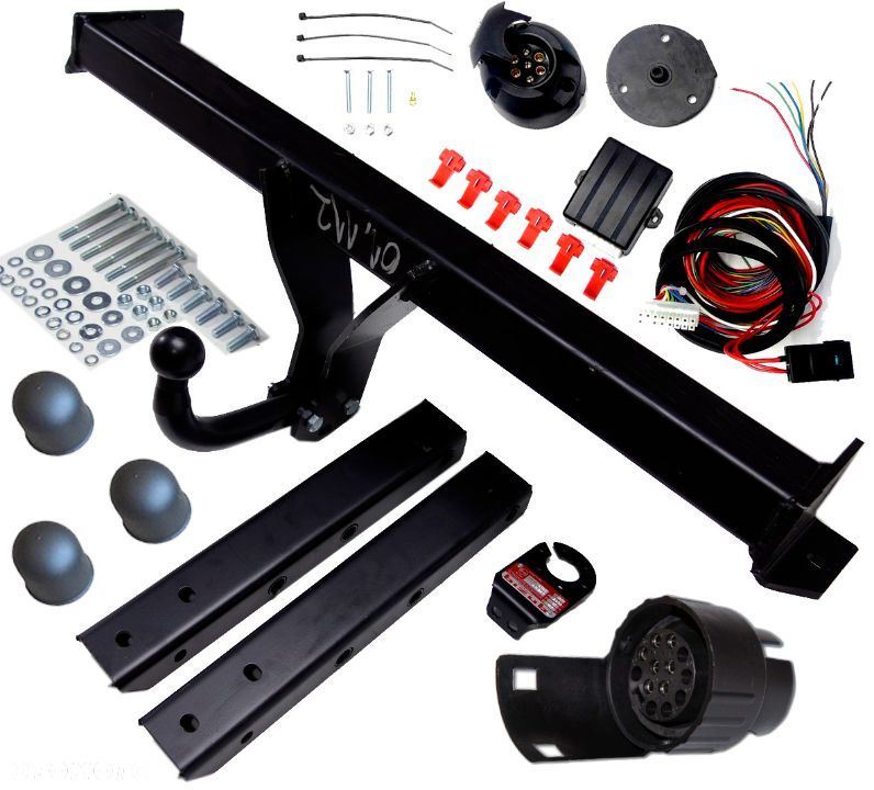 DO SAMOCHODU AUDI Q5 8R 1 I B8 HAK HOLOWNICZY + MODUŁ + WIĄZKA + GNIAZDO 7PIN + ADAPTER 7/13P - 15