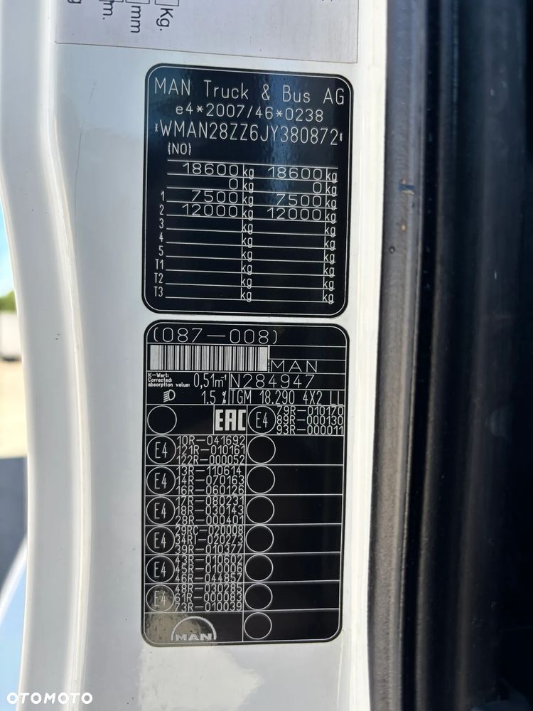 MAN TGM 18.290 4x2 EURO 6 + SIDE OPENING BOX - 27