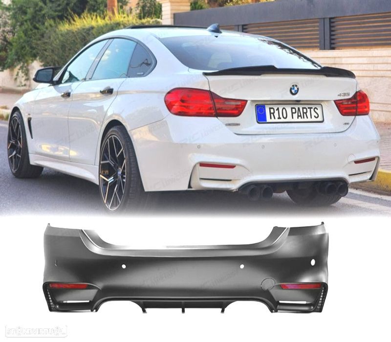 PARA-CHOQUES TRASEIRO BMW F36 GRAN COUPE LOOK M4 PDC - 1
