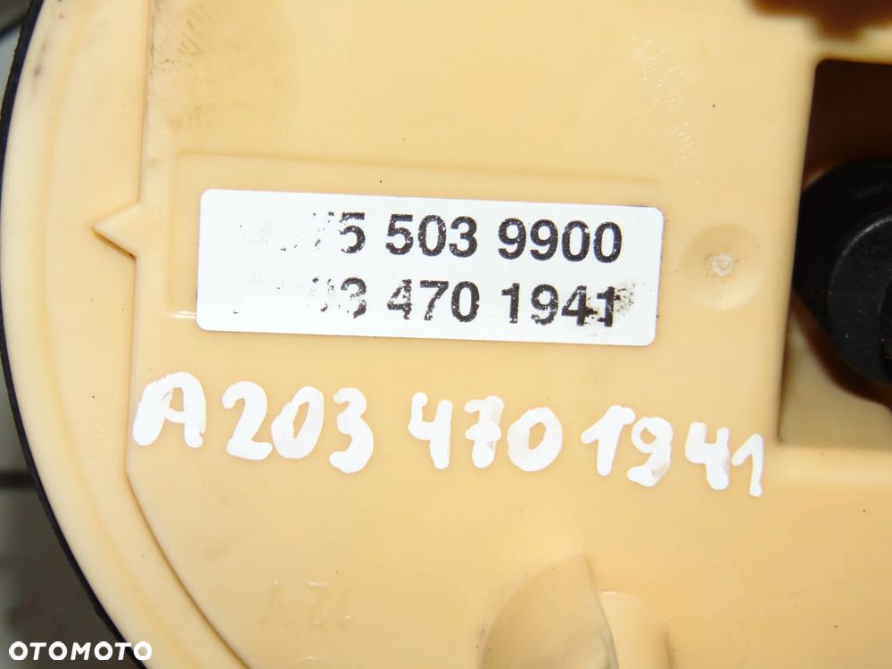 Pływak czujnik wskaźnik poziomu paliwa A2034701941 Mercedes C Klasa W203 diesel C200 C220 2.2 CDI - 2