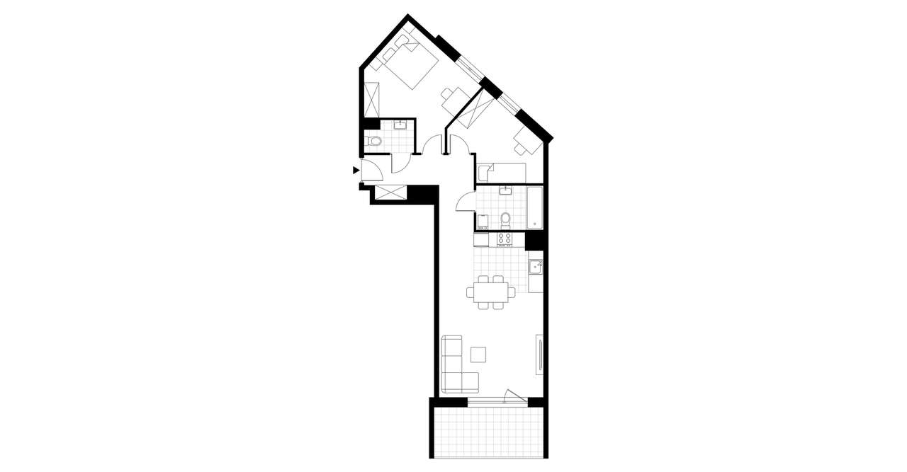 3-pokojowe mieszkanie 68m2 + balkon - Pełny obrazek: 3/23