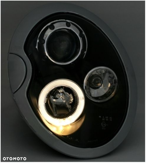Lampy MINI COOPER 01-06 R R50 R53 Ringi LED BLACK - 4