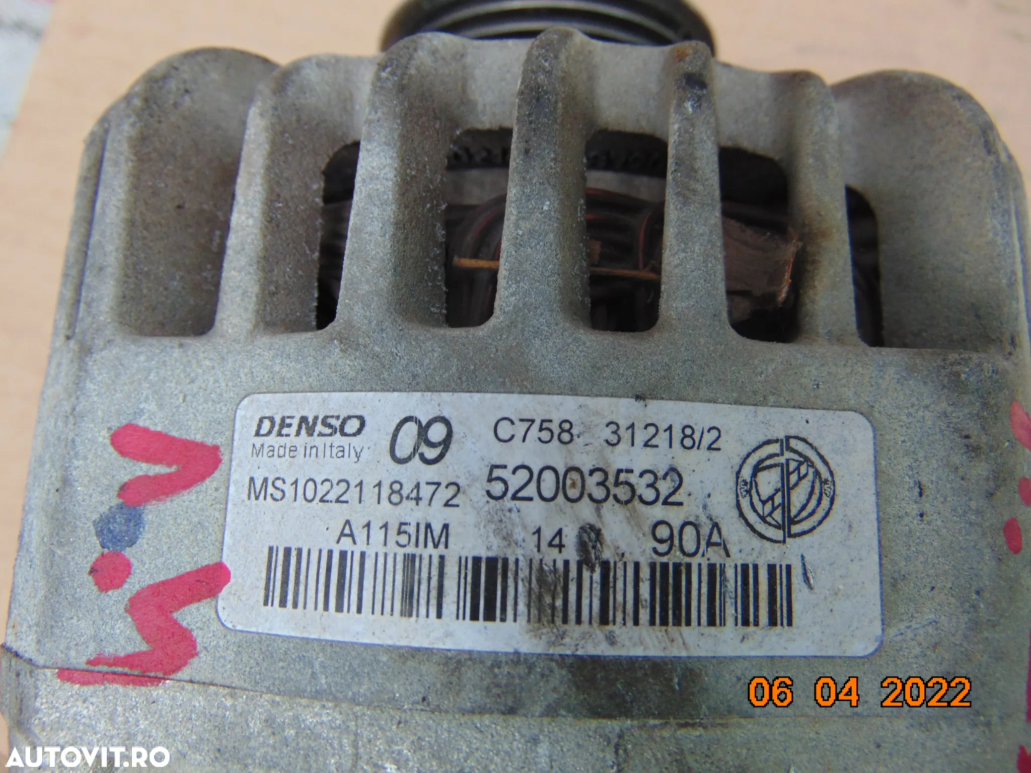 Alternator Fiat 1.2 tipo 500 nuova ford ka doblo punto panda 1.4 aegea grande punto alfa romeo lanc - 2