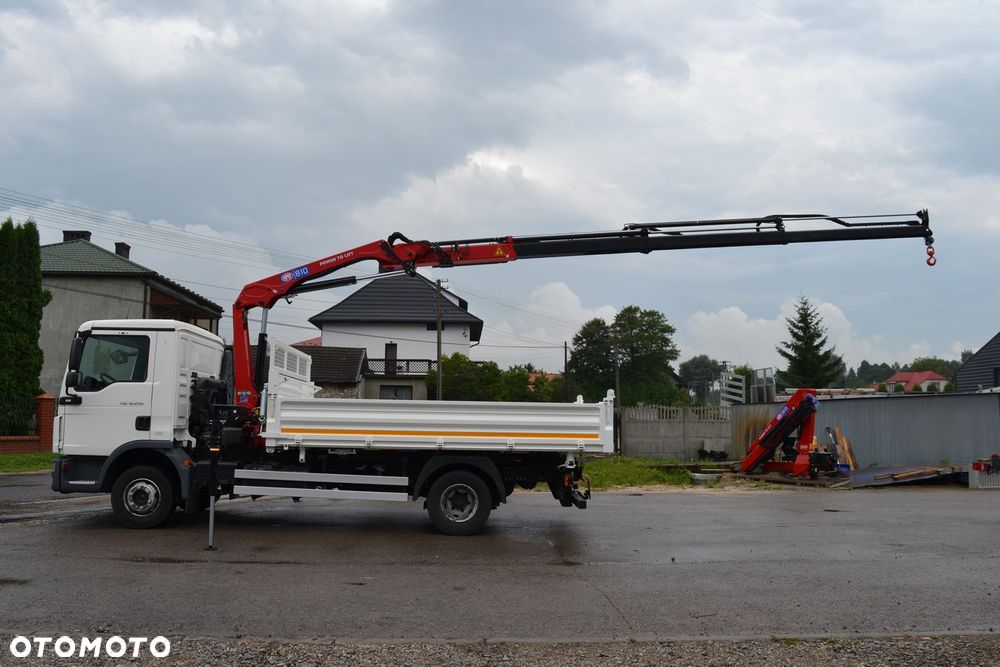 Mercedes-Benz Atego 1524 Nowy 3-stronny WYWROT Nowy żuraw HDS HMF 810 K2 Kiper Wywrotka Fassi Hiab Palfinger DN HC TGL TGM Midlum Eurocargo LF - 12