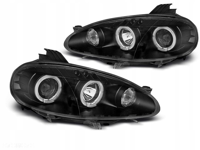 reflektory lampy kpl angel eyes ringi led czarne mazda mx5 miata nb lift - 5