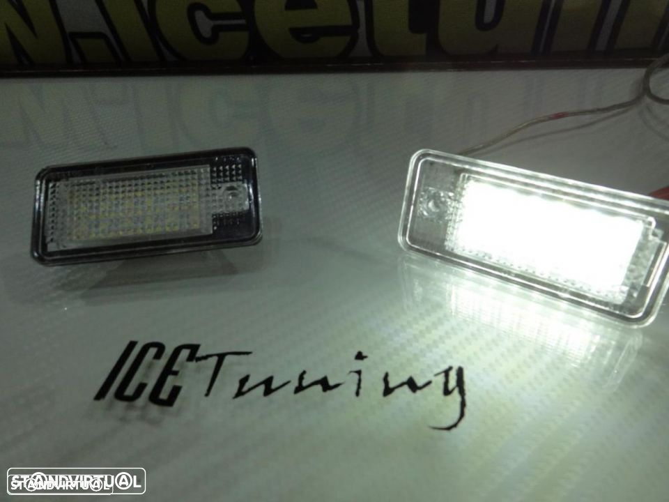 Suporte De Lâmpada De Matricula Com Led Branco Para Audi A3 8P, A4 B6, B7, A6 4F, A8, Q7, A5 - 10