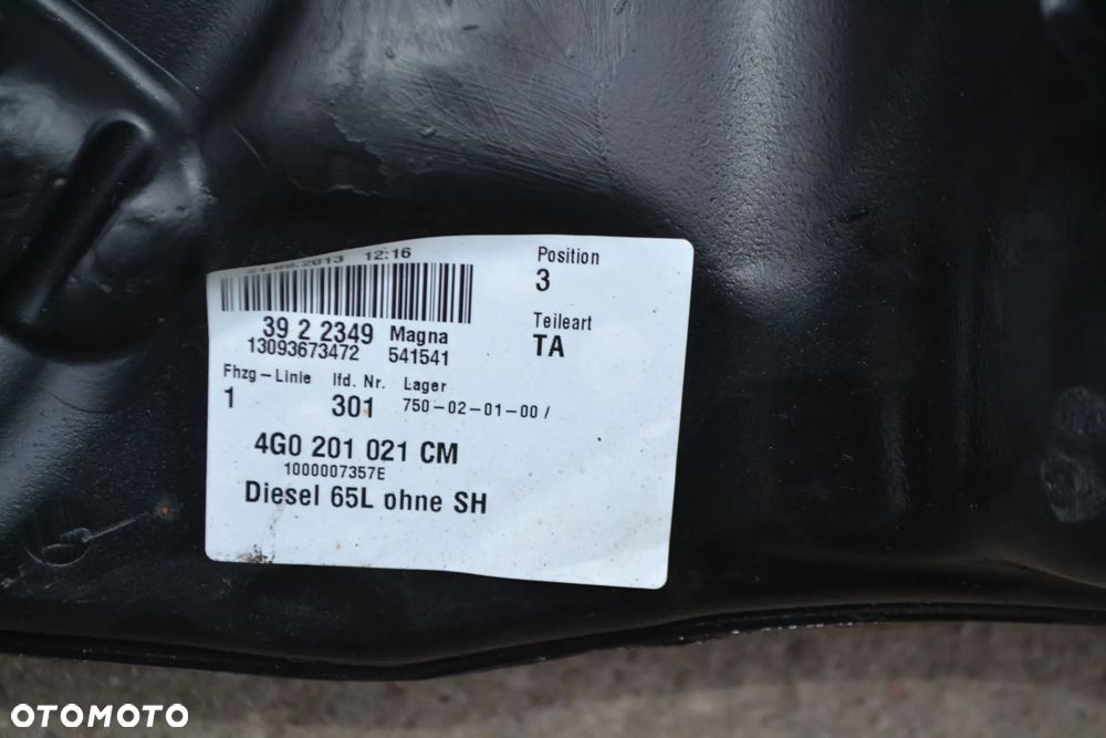 AUDI A6 C7 DIESEL ZBIORNIK PALIWA BAK 4G0201021CM POMORSKIE - 6
