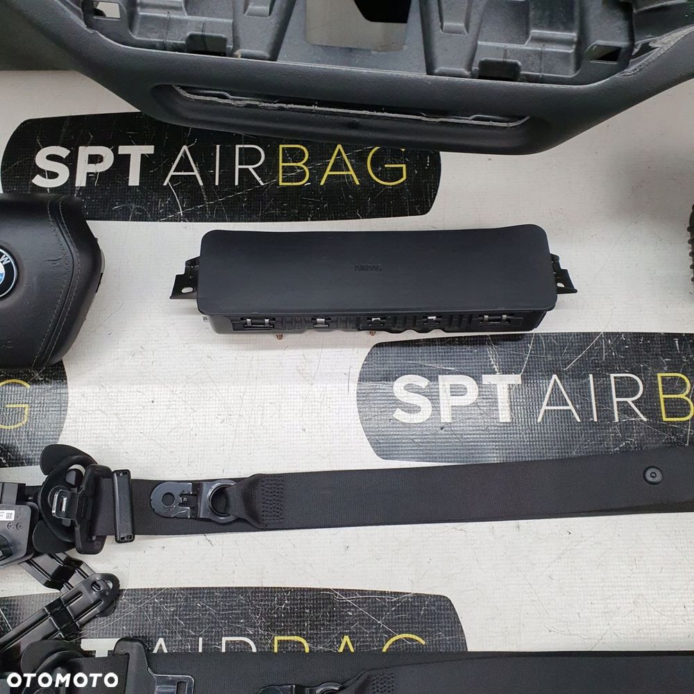 BMW X5 G05 X7 G07 DESKA ROZDZIELCZA SKÓRA SZARA NITKA KONSOLA KOKPIT PULPIT PODUSZKI AIRBAG AIR BAG PASY KIT SET - 10