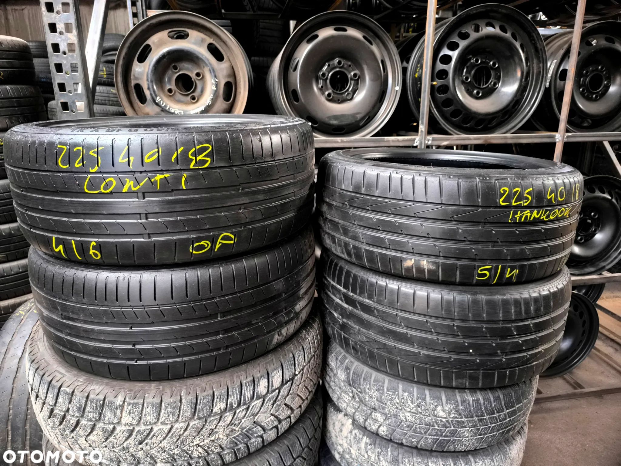 225/40R18 92Y XL Opony Letnie Lato HANKOOK VENTUS S1 EVO2 CONTINENTAL ContiSportContact 5 4-5mm Legnica ALU-RAD 225/40 - 1