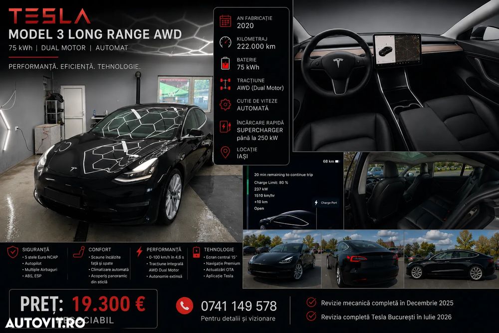 Tesla Model 3 Langstreckenbatterie Allradantrieb Dual Motor - 1
