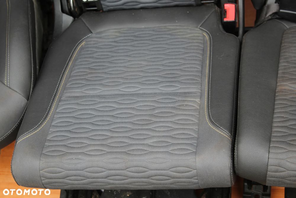 KOMPLET PRZEKŁADKA FOTELE BOCZKI PLASTIKI WYKŁADZINA PASY OPEL ZAFIRA C 7 OSÓB PÓŁSKÓRA - 12