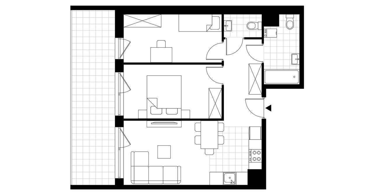 3-pokojowe mieszkanie 54m2 + balkon Bezpośrednio - Pełny obrazek: 3/23