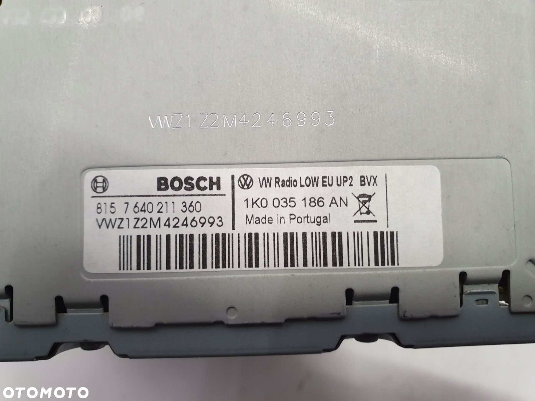 VW JETTA 5C GOLF VI PASSAT RADIO CD 1K0035186AN - 2