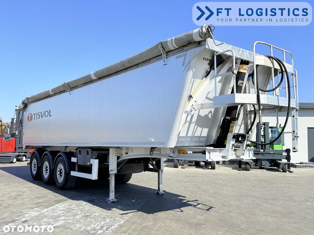 Tisvol TISVOL 2SNA | SAF | KLAPA + SZYBER DO ZSYPU | 43m3 | CAŁA ALUMINIOWA | MASA WŁASNA 5240 KG | PODNOSZONA PIERWSZA OŚ | ALUFELGI - 9