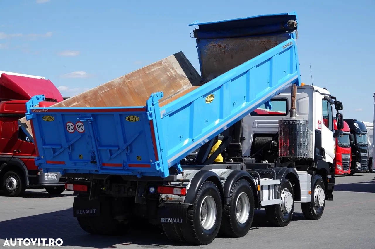 Renault C 460 / 8x4 / BASCULANTE + HIDROBOARD / BORDMATIC / MEILLER KIPPER / EURO 6 - 3